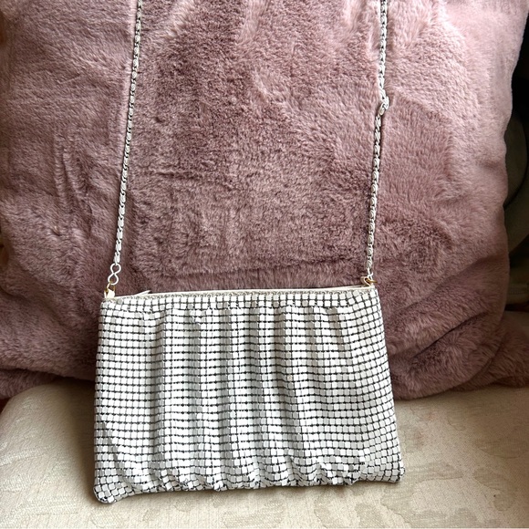 Vintage White Mesh Evening Bag - Picture 1 of 5